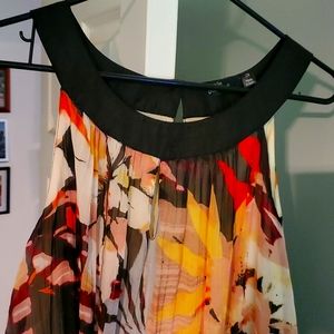 Sleeveless double layer knee length dress